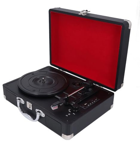 Vintage BT Record Player Retro Turntable Record Player USB 33 45 78 RPM Record Player with Speakers for Entertainment and Home Decoration