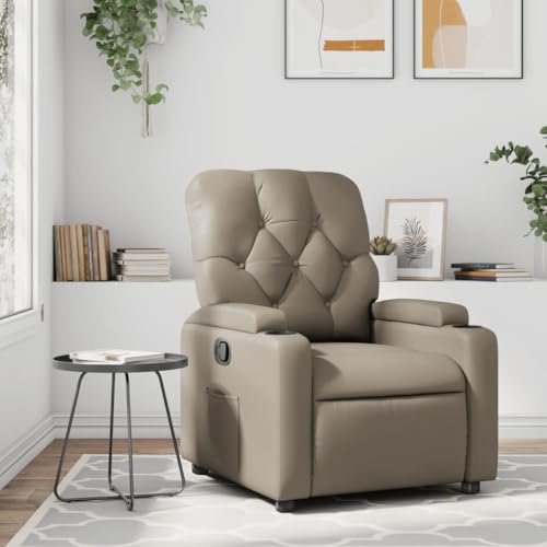 Willood Fernsehsessel Relaxsessel mit Liegefunktion Liegesessel Cappuccino-Braun Kunstleder