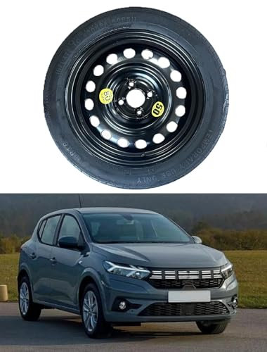 Ersatzrad, 40,6 cm (16 Zoll), kompatibel mit Dacia Sandero/Sandero Stepway 125/80R16