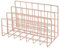 Micvtve Metal Mesh Desk Organizer Desktop Letter Sorter Mail Tray File Organiser Office Home Bookends Book Holder -Rose Gold