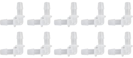 NYSUZHOUJI 90-Grad-Winkelschlauch-Kunststoffanschluss, robuster Verschleiß für Pumpen-Silikonschläuche (9,5 mm)