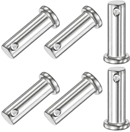 M METERXITY 6 Stück Einloch Klauenstifte M10 x 30mm Flachkopf Klauenstifte | Verbindungsscharnierstift Wiederverwendbar, 304 Edelstahl, für mechanische Verbindungen/Fixierte Teile