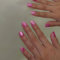 Hot Pink Cat Eye False Nails, SXVME 30 Pcs Glitter Press on Nails Short Square, Sparkly Shiny Fake Nails, Cute Bling Full Cover Short Stick on Nails for Women Daily Wear
