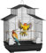 YRHome Vogelkäfig Wellensittichkäfig Metall 46 x36x62cm Großer Käfig für Wellensittiche, Kanarienvögel & Exoten mit praktischem Dach zum Öffnen, 2 Futterhäusern, 2 Sitzstangen & abnehmbarem Kotblech