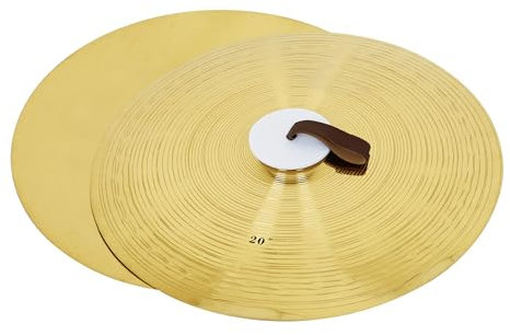 1 par de platillos profesionales de choque, platillos de práctica multiusos, instrumentos de percusión portátiles, con banda de latón, platillos