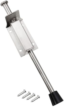 TA-VIGOR Stainless Steel Brushed Easy-Step Door Stop Spring Loaded Lock 245mm Length