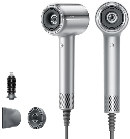 MOVA Shine 20 Föhn mit diffusor, Haartrockner, Plasma-Haarpflege, Silber | einer Modusanpassung an verschiedene Düsen, Fön, einem Hochgeschwindigkeitsmotor, Hair Dryer, NTC-Überwachung mit 1000 t/s