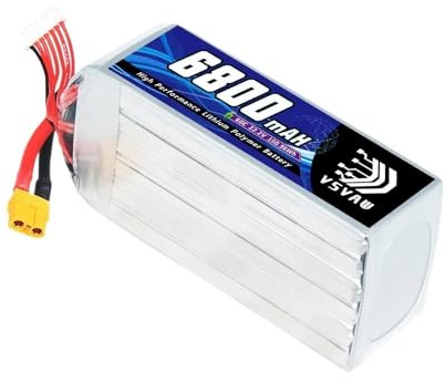 ZGLOZSH VSVAW Lipo 6S 6800mAh FPV drone battery 22.2V 60C Drone parts with XT60 plug suitable for RC car quadcopter(1Pcs-With-EC5-Plug)