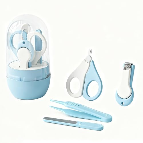 Kaiyzo Kit D'ongles Pour Bébé, Coupe-Ongles Pour Enfants, Ensemble de Soins Pour Bébé Pour Les Nouveaux Parents et Les Tout-Petits (Bleu)