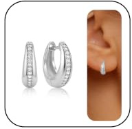Chihayafuji 14K Vergoldete/925 Ohrringe Creolen Silber Ohrstecker für Frauen Rückseitenlose Wasserdicht Hypoallergen Spiral Minimal Istische Ohrringe Earrings for Women