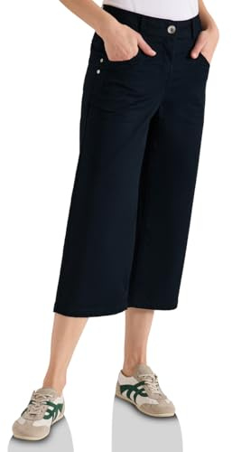 Cecil High Waist Flared Leg Hose im Loose Fit universal Blue 26