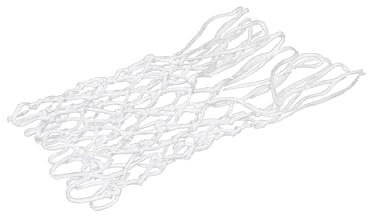 Sport-Thieme Basketballnetz Standard | 12-Punkt-Aufhängung | Flexibles Nylonnetz | 6 mm Stärke | Geräuscharm | Indoor & Outdoor | Weiß