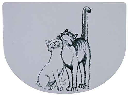 Trixie 24540 Napfunterlage, Schmusekatzen, 40 × 30 cm, weiß