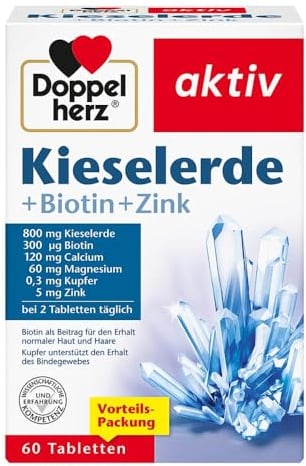 Doppelherz Kieselerde + Biotin + Zink aktiv, 60 St