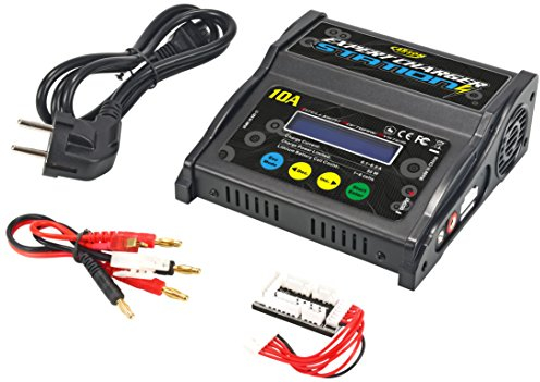 Carson 500606066 Expert Charger Station 10A 230V - Hohe Ladegeschwindigkeit, Vielseitig für Verschiedene Akkus, Großes LCD-Display, Netzteilfunktion, Benutzerfreundlich