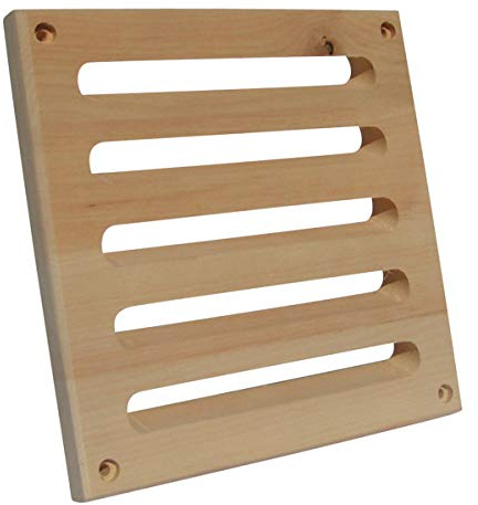 Vent grille made of aspen wood.