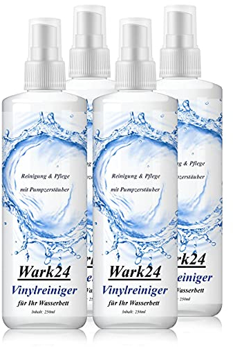 Wark24 Wasserbett Vinylreiniger 250ml - Reinigung & Pflege - mit Pumpzerstäuber - für Wassermatratzen/Wasserbetten (4er Pack)