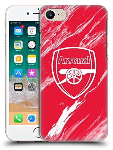 Head Case Designs Officially Licensed Arsenal FC Red Marble Crest Patterns Hard Back Case Compatible With Apple iPhone 7/8 / SE 2020 & 2022