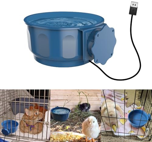 Namsan Pet Hanging Cage Bowl,pet Water/Food Bowl,Stainless Steel & Plastic Dog Bowls Easy to Install(Blue/Red) (Deep Blue)