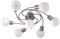 Lindby Glas Deckenlampe Metall nickel satiniert, Deckenstrahler 7x E14 max. 40W ohne Leuchtmittel Deckenleuchte Küche Schlafzimmer Wohnzimmerlampe