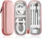 AGPTEK Schutzhülle für Apple Pencil Case, Hartschale, langlebig, Premium-PU-Leder, Stiftschutzhülle, kompatibel mit Apple iPad Pro/Samsung/Huawei/Surface Pro Eingabestift (integrierte Standtasche) –