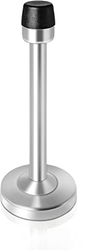 Long Door Stop, 120mm Door Stop Floor Wall Mount Door Stopper, Stainless Steel Brushed Satin Nickel, 5 Inch Long Doorstop Door Hold for Heavy Doors