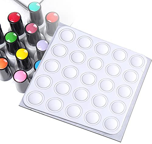 Nail Swatches, 1 X 25pcs Nail Color Button Uv Gel, Polish Display Label Sticker Adhesive Paster, Used to Distinguish Nail Glue Bottles or Caps