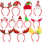 BQTQ 12 Pièces Serre-Têtes Noël Bandeau Christmas Headband Renne Père Noël Bandeau pour Adultes et Enfants, 12 Styles