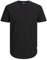 JACK & JONES Herren Rundhals T-Shirt JJENOA - Regular Fit Plussize XXL-8XL, Größe:4XL, Farbe:Black 12184933