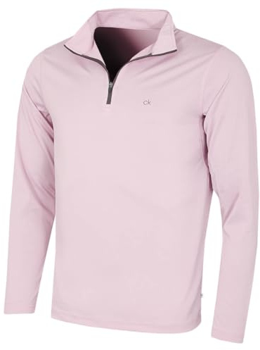 Calvin Klein Mens 2026 Harlem 1/4 Zip Lightweight Technical CK Golf Sweater