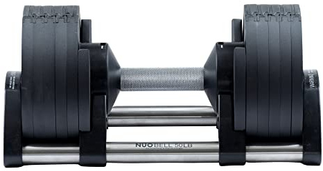 BodyTech x NUOBELL Collaboration Product, Adjustable Dumbbell, Multiple levels of Weight change with one-hand 50LB Black Plate
