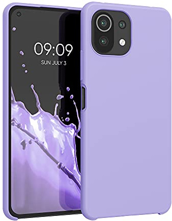 kwmobile Hülle kompatibel mit Xiaomi 11 Lite (5G) NE/Mi 11 Lite (5G) Hülle - Silikon Handy Case - Handyhülle weiche Oberfläche - kabelloses Laden - Lavendel