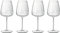 Luigi Bormioli Optica Wine Glasses 4 Set x 550ml Crystal Wine Glasses, Dishwasher Safe