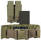TACWRK x Tasmanian Tiger TT Warrior Belt LC + Tasmanian Tiger DBL Pistol Mag MKII + TACWRK Rubber Patch - Bundle Molle Einsatz-Gürtel + Magazin-Tasche + Rubber Morale Patch, Oliv