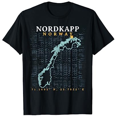 Vintage Retro Norway T-Shirts Herren S Schwarz Kurzarm V-Ausschnitt T-Shirt