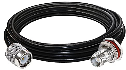 TUOLNK TNC Überbrückungskabel RG58 TNC Stecker auf TNC Buchse Wifi Antennenverlängerungskabel Verlustarmes 5 m Koaxialkabel für drahtlose Antenne Amateurfunk