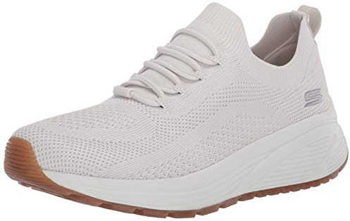 Skechers Womens Bobs Sparrow 2.0- Allegiance Crew Sneaker, Off-White, 6 Wide