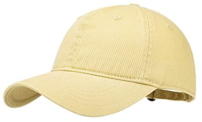 Gisdanchz Cappellino Uomo con Visiera Cappello Uomo con Visiera Berretto Uomo Donna Cappello Baseball Tennis Visiera Cappilli Uomo Donna 100% Cotone cap Visor Men Women Baseball cap, Giallo Sabbia