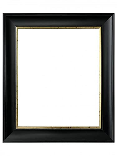 FRAMES BY POST Cadre photo scandinave noir avec verre craquelé doré 45 x 30 cm en plastique