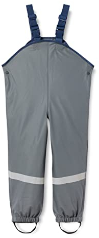 Playshoes Matschhose Regenlatzhose Ungefüttert Unisex Kinder Wind- und wasserdichte Regenhose Regenbekleidung, dunkelgrau, 116