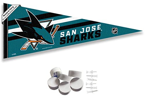 San Jose Sharks Wimpel-Flagge und Wandhalterung