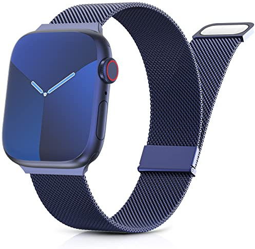 Yoohoo Adjustable Metal Strap Compatible with Apple Watch Straps 44mm 45mm 46mm 49mm 42mm(Series 3/2/1) Women Men,Upgraded Magnetic WatchBand for iWatch Series 10 9 8 7 6 5 4 3 2 1 SE Ultra/Ultra 2
