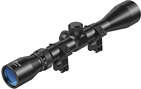 CVLIFE 3-9x40 Optics R4 Reticle Crosshair Scope with 11mm Dovetail Scope Mounts, Black