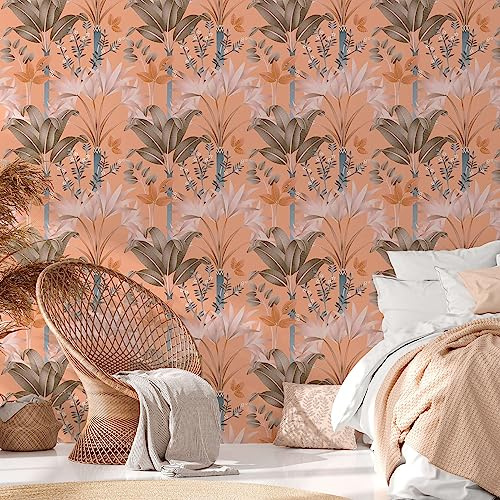 A.S. Création Tapete Floral Bunt Orange Blau Braun- Architects Paper Arcade 391722 - Vliestapete Pflanzen - 10,05 m x 0,53 m Made in Germany