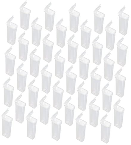 VILLFUL 50pcs Slide Box Braces Slide Cassette Holder Slides Microscopes Slide Holder for Staining Microscope Stage Slide Holder Slide Case Tool Stand Glass White Pp. Slider Mailing Folder