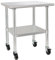 HARDURA Edelstahl Tisch mit Rädern 61×91cm Rollen Heavy Duty Commercial Food Vorbereitung Arbeitstische mit Unterregal und verzinkte Beine für Restaurant Küche Bar und Hotel Garage
