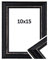 DÖRR Bilderrahmen Boho - Massiv Holz - Echt Glas - Shabby Chic - Vintage Style - Made In Italy 10x15 Schwarz