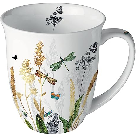 Tasse en Porcelaine Fine - Libellules