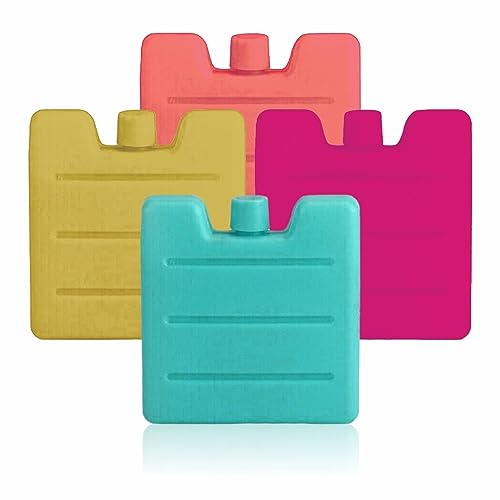 Ice Packs Mini Freezer Blocks Plastic Ice Bricks Reusable Ice Packs For Cool Bags Lunch Box Picnic Garden Parties Summer Events Travel Essentials Assorted Colors 8cm X 7.4cm X 1.5cm (Pack Of 3)