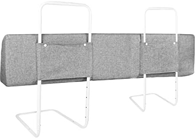 LILIIN 100cm Rausfallschutz Bettgitter Bettschutzgitter, Bettkantenschutz Höhenverstellbar Kinderbettgitter Sicherheitsgeländer für Kleinkinder, Leinengrau